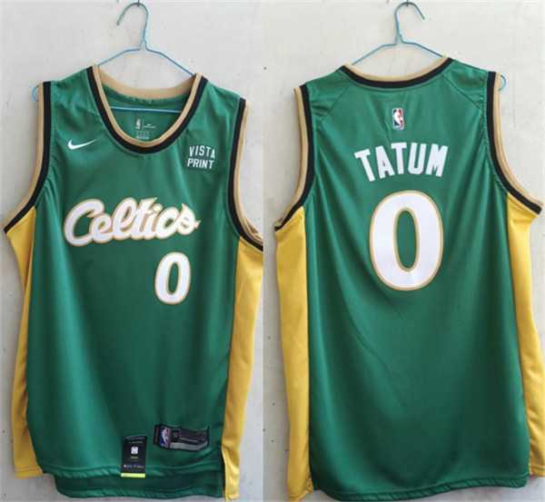 Men%27s Boston Celtics #0 Jayson Tatum Green Stitched Basketball Jersey